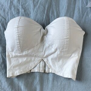 Charlotte Russe White Bustier Top